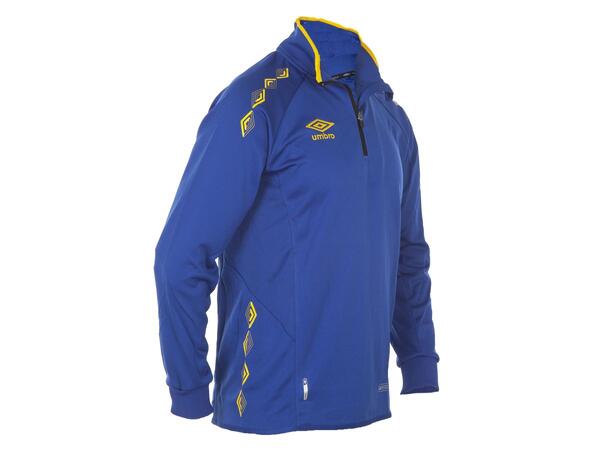 UMBRO UX-1 Half Zip Jr Blå/Gul 116 Träningströja med krage 